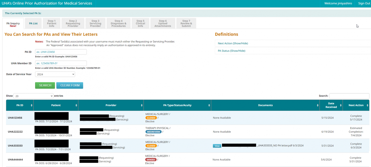 Provider Ops New Improvements to UHA Online Provider Services – Provider Portal ...